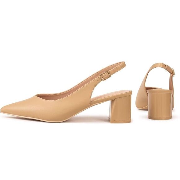 Frank Mully Women's Slingback Heels Pointed Toe  Closed Toe Dressy Shoes size 9 - Picture 3 of 8